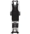 TOM FORD MACRAMÉ LACE AND TULLE DRESS,P00156261