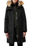 Mackage Harlowe-cr Luxe Down Coat With Removable Bib & Genuine Coyote Fur Trim In Black