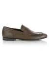Dunhill Chiltern Soft Leather Loafers In Warm Grey