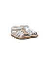 Camper Twins Metallic Strappy Sandals In Grey