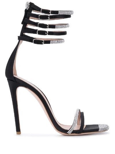 Sebastian Strappy Sandals In Black