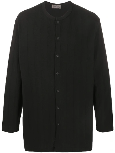 Yohji Yamamoto Long Cotton Cardigan In Black