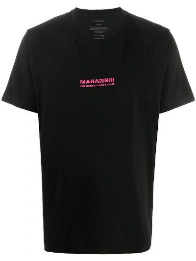 Maharishi Logo Print T-shirt In Black