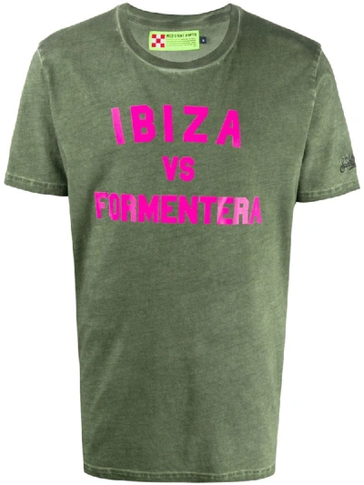Mc2 Saint Barth Ibiza Vs Formentera Print T-shirt In Green