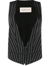 ALEXANDRE VAUTHIER PINSTRIPE TAILORED WAISTCOAT