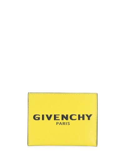 Givenchy Logo Embossed Cardholder In Yellow