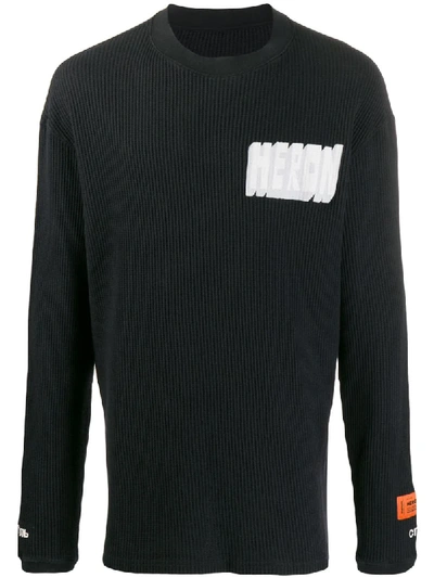 Heron Preston Logo Ribbed Jumper In Black