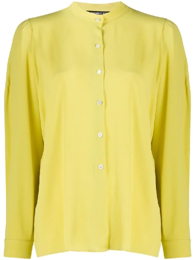 Department Five Long Sleeve Mandarin Collar Shirt In Neutrals