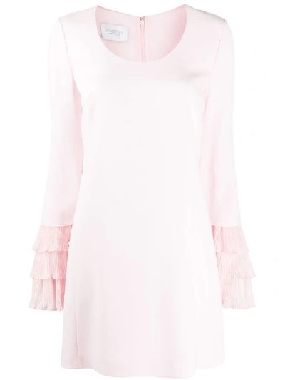 Giambattista Valli Chiffon-trimmed Crepe Dress In Pink