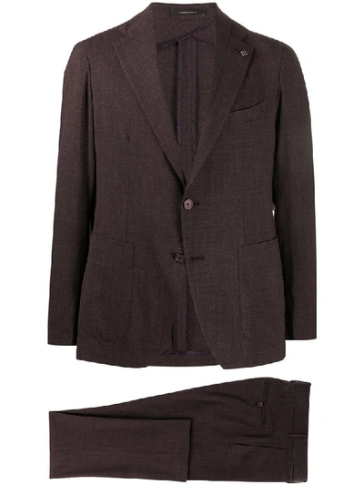 Tagliatore Single-breasted Two-piece Suit In Red