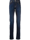ALEXANDER MCQUEEN EMBROIDERED-LOGO SKINNY JEANS