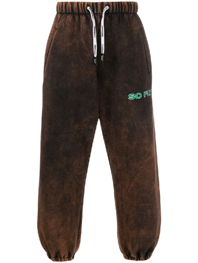 Duoltd So Fly Bleached-effect Sweatpants In Brown