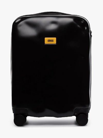 Crash Baggage Black Icon Rolling Cabin Suitcase