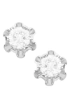 Mignonette 14k White Gold & Diamond Earrings In White