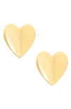 MIGNONETTE 14K GOLD HEART EARRINGS,GE220ND-D