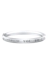 Mignonette Love You To The Moon And Back Sterling Silver Bracelet In Silver