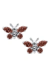 MIGNONETTE BUTTERFLY BIRTHSTONE STERLING SILVER EARRINGS,ES47201ND-D