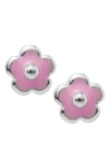 Mignonette Sterling Silver Flower Earrings In Silver