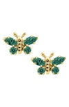 MIGNONETTE MIGNONETTE BUTTERFLY BIRTHSTONE GOLD EARRINGS,GE47205ND-D