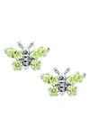 MIGNONETTE BUTTERFLY BIRTHSTONE STERLING SILVER EARRINGS,ES47208ND-D