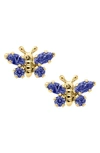 MIGNONETTE MIGNONETTE BUTTERFLY BIRTHSTONE GOLD EARRINGS,GE47209ND-D