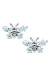 MIGNONETTE BUTTERFLY BIRTHSTONE STERLING SILVER EARRINGS,ES47212ND-D