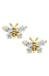 MIGNONETTE BUTTERFLY BIRTHSTONE GOLD EARRINGS,GE47204ND-D