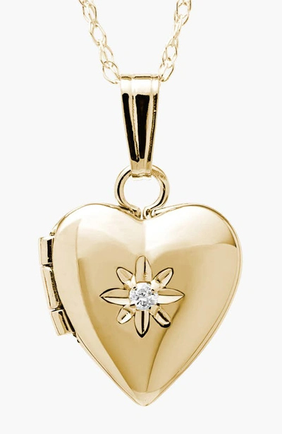 Mignonette Babies'  14k Gold & Diamond Heart Locket Necklace