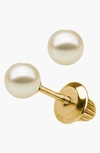Mignonette 14k Gold & Pearl Earrings In Gold