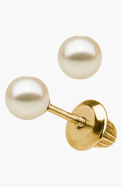 Mignonette Kids' 14k Gold & Pearl Earrings