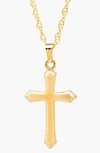Mignonette 14k Gold Cross Necklace In Gold