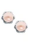 MIGNONETTE STERLING SILVER & CULTURED PEARL EARRINGS,ES438ND-D