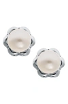 MIGNONETTE STERLING SILVER & CULTURED PEARL EARRINGS,ES434ND-D