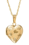 MIGNONETTE MIGNONETTE 14K GOLD HEART LOCKET NECKLACE,KM65ND-D