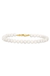 Mignonette 14k Gold & Cultured Pearl Bracelet In Gold
