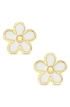 Lily Nily Flower Stud Earrings In Gold