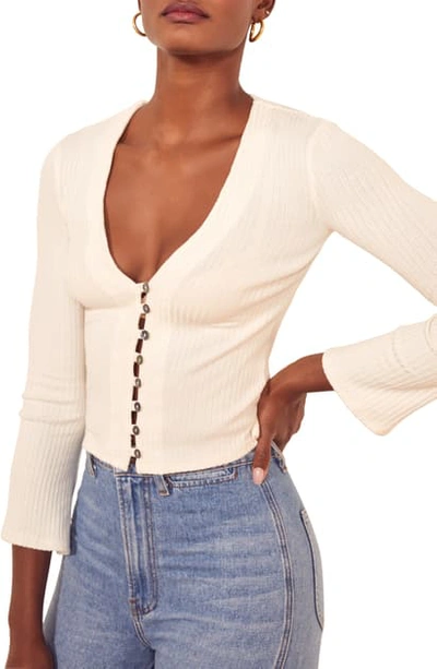 Reformation Gellar Crop Top In Ivory