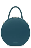 Mansur Gavriel Leather Circle Crossbody Bag In Midnight Blue