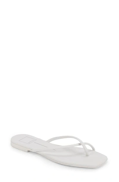 Dolce Vita Toe Strap Sandals In White