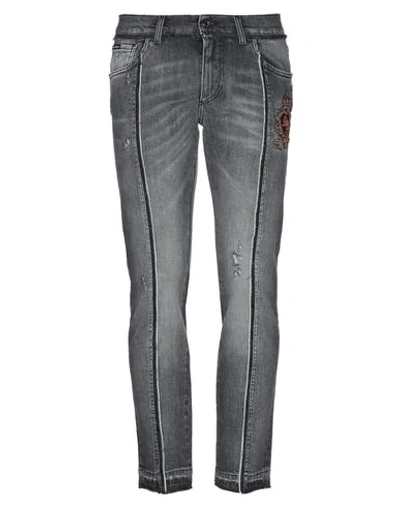 Dolce & Gabbana Denim Pants In Grey