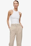 Anine Bing Eva Fitted Tank Top In White