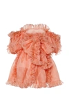 GIAMBATTISTA VALLI OFF-THE-SHOULDER RUFFLED CHIFFON MINI DRESS,790282