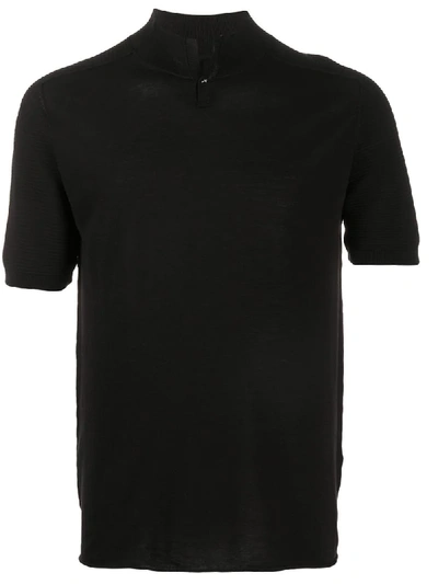 Transit Stand Up Collar T-shirt In Black