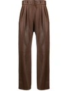 AGNONA BELTED HIGH WAISTED TROUSERS