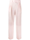 AGNONA BELTED HIGH WAISTED TROUSERS