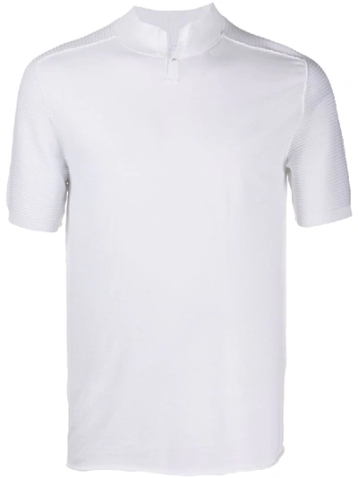 Transit Stand Up Collar T-shirt In White