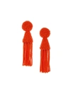 OSCAR DE LA RENTA BEADED TASSEL EARRINGS