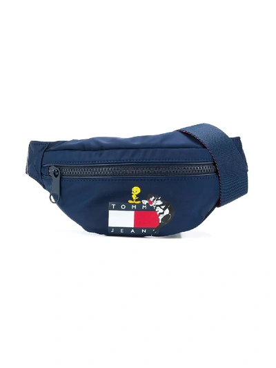 Tommy Hilfiger Junior Kids' X Looney Tunes Logo-print Belt Bag In Blue