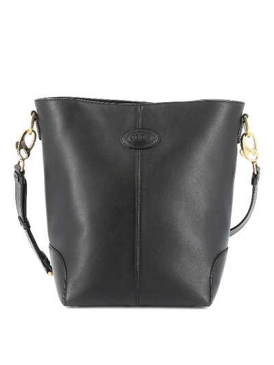 Tod's Leather Bucket Bag In Black