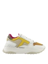 Tod's Sneakers In Leather And High-tech Fabric In Multicolour